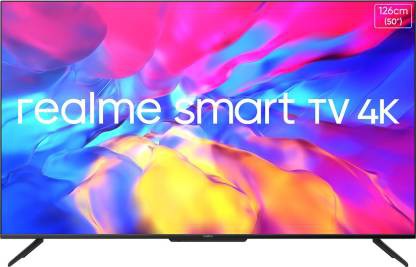 realme 126 cm (50 inch) Ultra HD (4K) LED Smart Android TV with Handsfree Voice Search and Dolby Vision & Atmos  (RMV2005)